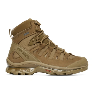 Shop Salomon Brown Quest 4d Gtx Advanced Boots In Kangaroo