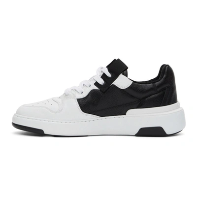 Shop Givenchy White & Black Asymmetric Wing Low Sneakers In 116-white/b