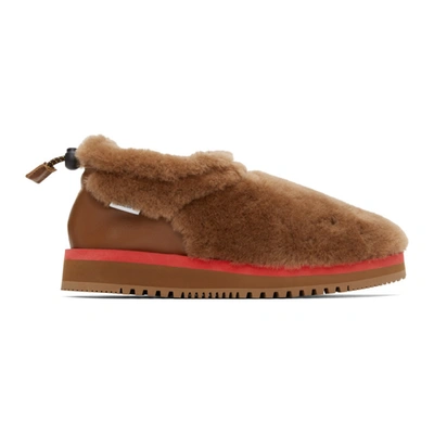 Shop Aries Brown Suicoke Edition Ron Mid Loafers