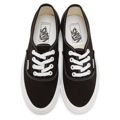 Shop Vans Black Og Authentic Lx Sneakers In Blk/white