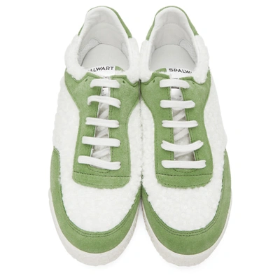 Shop Comme Des Garçons Shirt Green & White Spalwart Edition Pitch Low Sneakers In 1 Green
