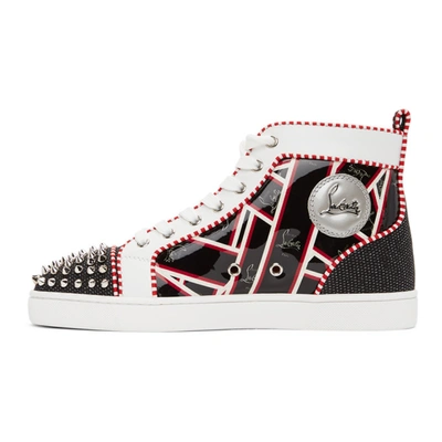 Shop Christian Louboutin Multicolor Printed Lou Spikes Sneakers In Cma3 Multi