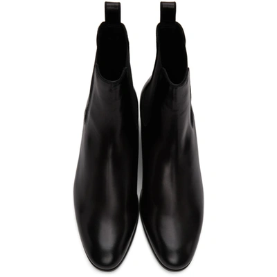 Shop Saint Laurent Black Cole Chelsea Boots In 1000 Black