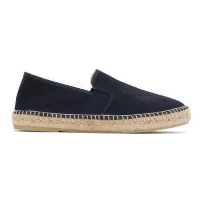 Shop Kenzo Navy Classic Tiger Espadrilles In 76 Navy Blu