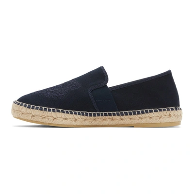 Shop Kenzo Navy Classic Tiger Espadrilles In 76 Navy Blu