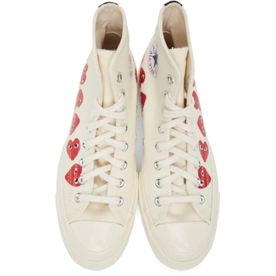 Comme Des Garçons Play Off-white Converse Edition Multiple Hearts Chuck 70  High Sneakers | ModeSens