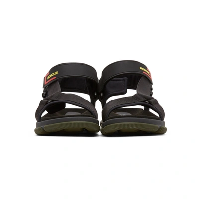 Shop Moncler Black Simeon Sandals In 999 Black