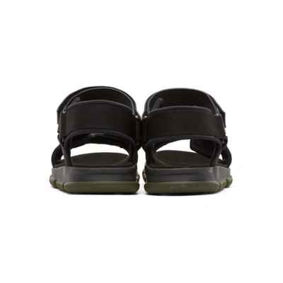 Shop Moncler Black Simeon Sandals In 999 Black