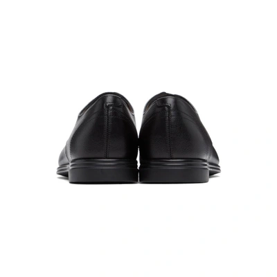 Shop Ferragamo Black Spencer Derbys In Nero