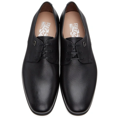 Shop Ferragamo Black Spencer Derbys In Nero