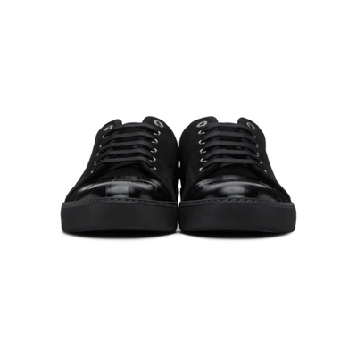Shop Lanvin Black Croc Dbb1 Sneakers In 10 Black