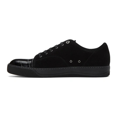 Shop Lanvin Black Croc Dbb1 Sneakers In 10 Black