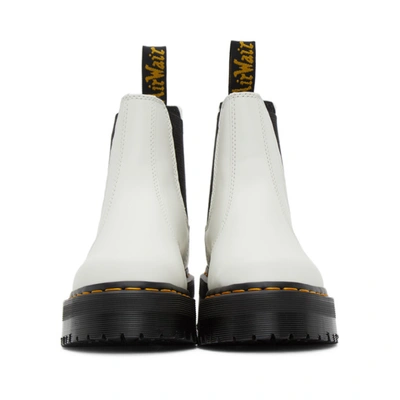 Shop Dr. Martens' White 2976 Quad Chelsea Boots