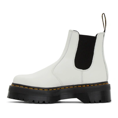 Shop Dr. Martens' White 2976 Quad Chelsea Boots