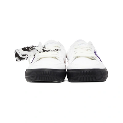 Shop Off-white White & Purple Vulcanized Low Sneakers In White Purple