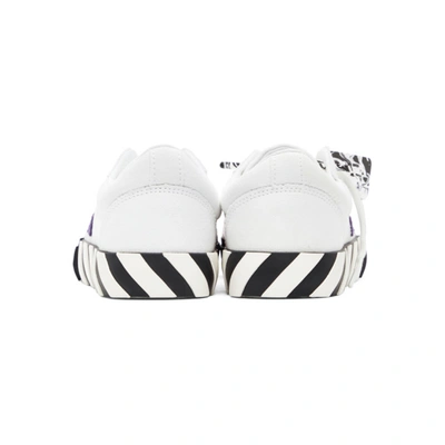 Shop Off-white White & Purple Vulcanized Low Sneakers In White Purple