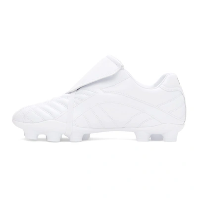 Shop Balenciaga White Soccer Sneakers In 9010 Whtblk
