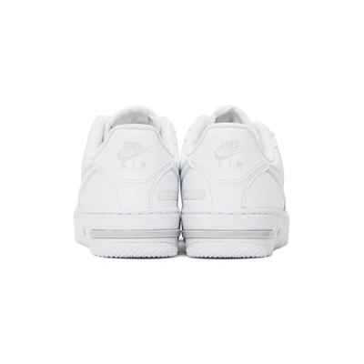 Shop Nike White Air Force 1 React Sneakers In 101 Wht/plt