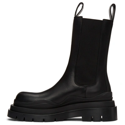 Shop Bottega Veneta Black Medium The Tire Chelsea Boots In 1029 Blkblk