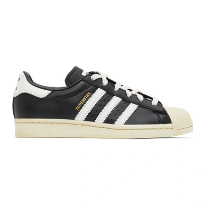 Shop Adidas Originals Black Superstar Sneakers In Blk/cry