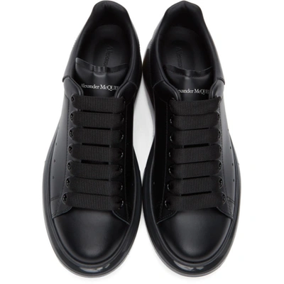 Shop Alexander Mcqueen Black Clear Sole Oversized Sneakers In 1000 Black