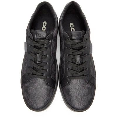 Shop Coach 1941 Grey And Black Lowline Sneakers In Charcgrey