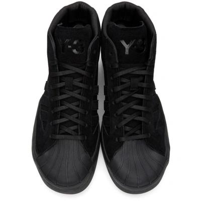 Shop Y-3 Black Yohji Pro High-top Sneakers