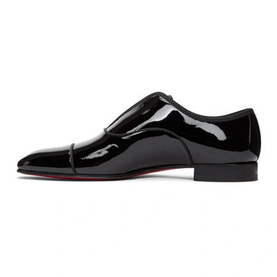 Shop Christian Louboutin Black Patent Alpha Male Loafers In Bk01 Black