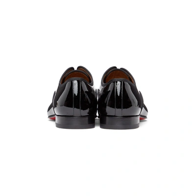 Shop Christian Louboutin Black Patent Alpha Male Loafers In Bk01 Black