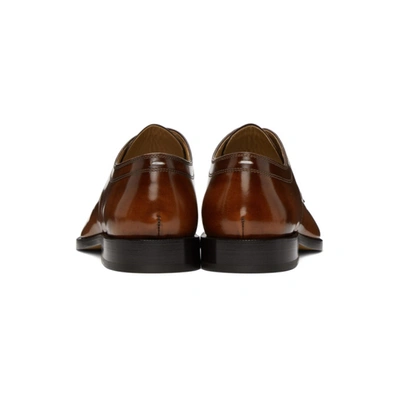 Shop Maison Margiela Brown Tabi Derbys In H8389 Tandr