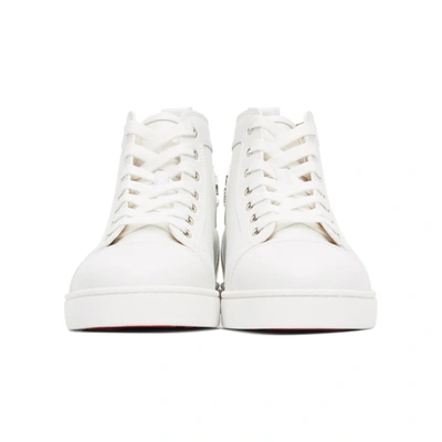 Shop Christian Louboutin White Louis High-top Sneakers In Wh01 White