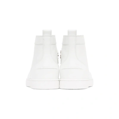 Shop Christian Louboutin White Louis High-top Sneakers In Wh01 White