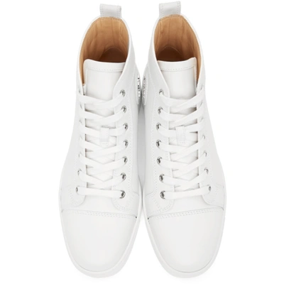 Shop Christian Louboutin White Louis High-top Sneakers In Wh01 White