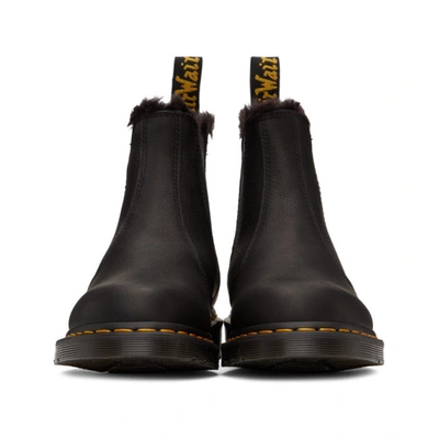 Shop Dr. Martens' Black 2976 Fur-lined Chelsea Boots