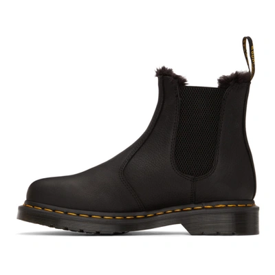 Shop Dr. Martens' Black 2976 Fur-lined Chelsea Boots