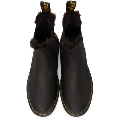 Shop Dr. Martens' Black 2976 Fur-lined Chelsea Boots