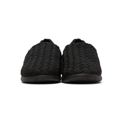 Shop Bottega Veneta Black Intrecciato Sneakers In 1000 Black