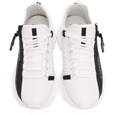 Shop Givenchy White Spectre Zip Low Sneakers