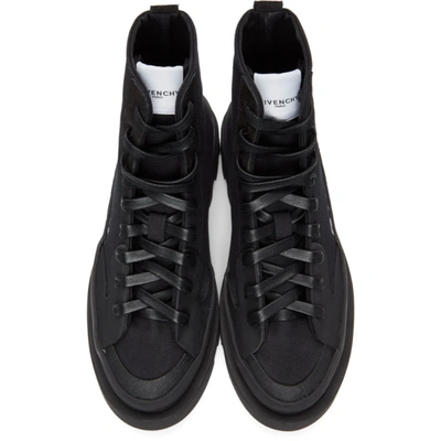 Shop Givenchy Black Canvas Clapham Boots In 001 Black
