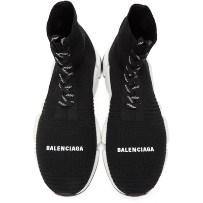 BALENCIAGA 黑色 SPEED 2.0 高帮运动鞋