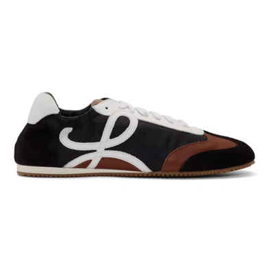 Shop Loewe Black & Brown Ballet Runner Sneakers In 8916 Black/
