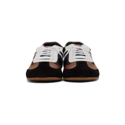 Shop Loewe Black & Brown Ballet Runner Sneakers In 8916 Black/