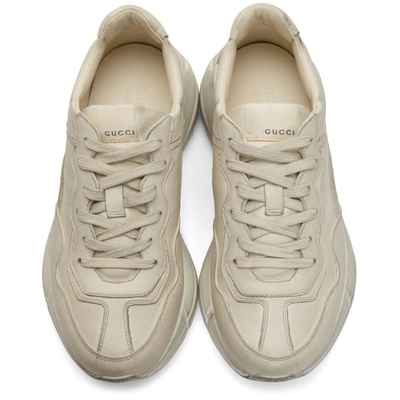 Shop Gucci Off-white Rhyton Sneakers In 9522 Ivoire