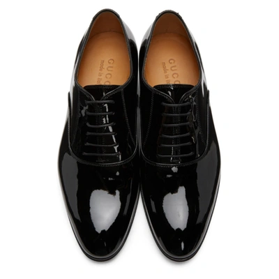 Double G Leather Derby Shoes in Black - Gucci