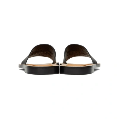 Shop Loewe Black Leather Anagram Mules In 1100 Black