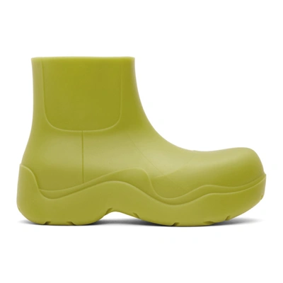 Shop Bottega Veneta Green Matte 'the Puddle' Boots In 7275 Kiwi