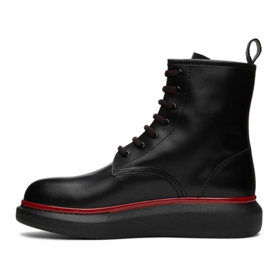 Shop Alexander Mcqueen Black Hybrid Boots In 1020 Blkplm