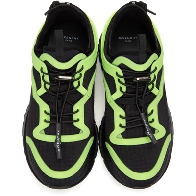 Shop Givenchy Black & Green Spectre Cage Runner Sneakers In 003