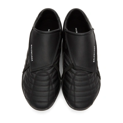 Shop Balenciaga Black Soccer Sneakers In 1090 Blkwht