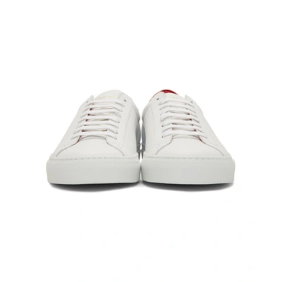 Shop Givenchy White & Red Urban Knots Sneakers In 112-wht/red